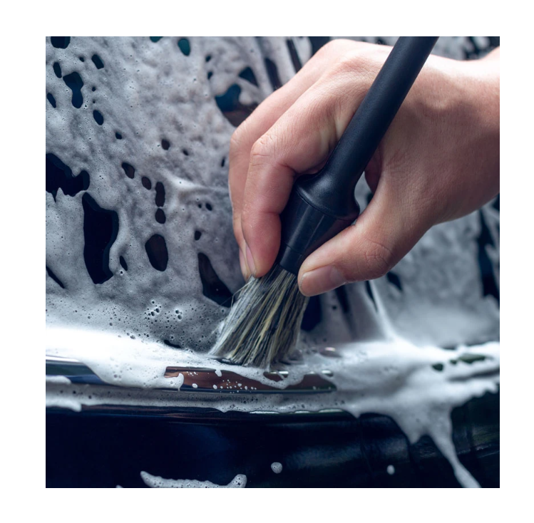 Kit Brochas Premium Pelo De Jabalí Detallado Automotriz 3pz